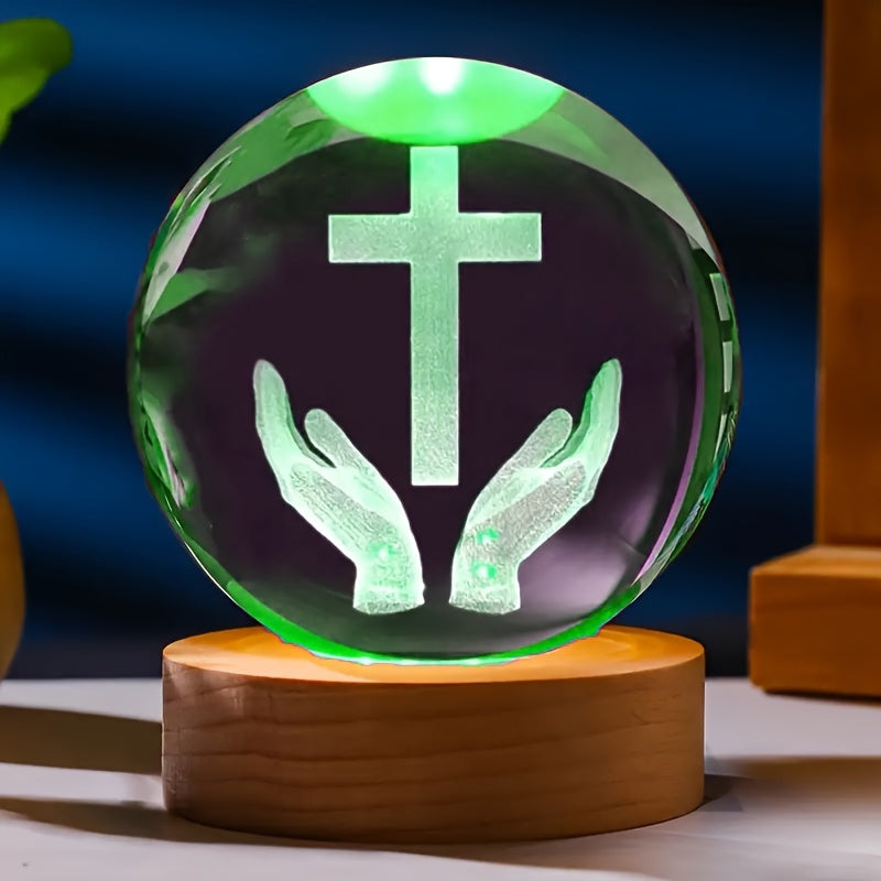 CrystalGlow Lamp - Elegant 3D Crystal Night Light