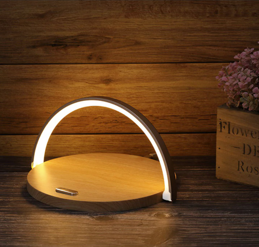 Bowlight Design- Stylish 3-in-1 Night Light with Qi Charger