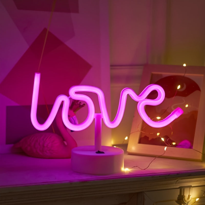Neon Love Lamp – Illuminated Neon Table Lamp for Parties