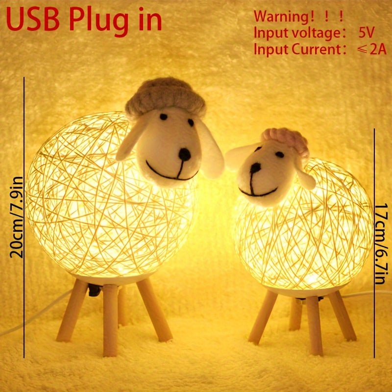 SheepGlow Lamp - Dimmable USB Night Light in Sheep Shape