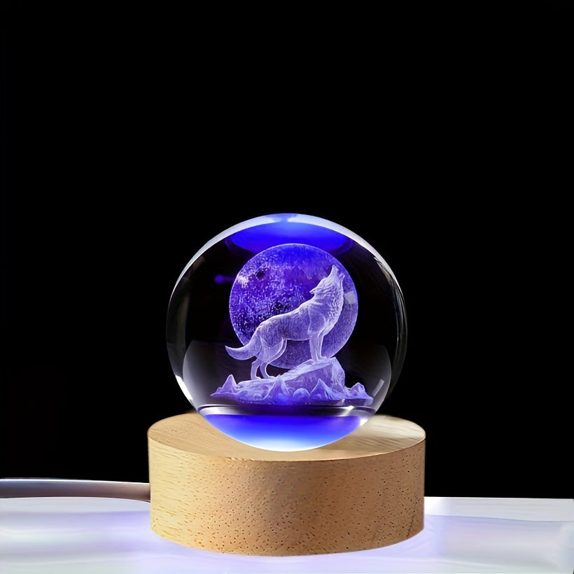 WolfLamp – 3D Wolf Snow Globe LED Night Light