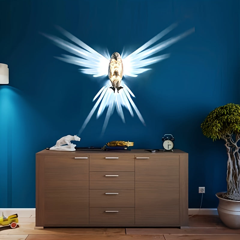 Owl Glow Wall Lamp - Geometric LED Wall Decoration
