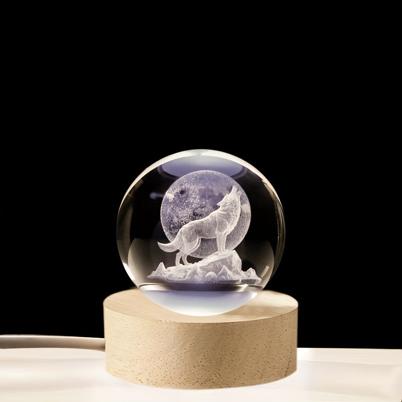 WolfLamp – 3D Wolf Snow Globe LED Night Light