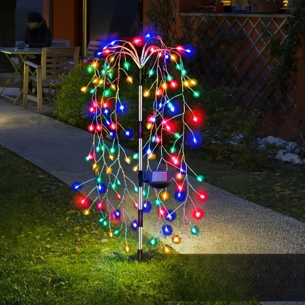 SolarGlimmer - Solar Powered Garden Lamp with 8 Lighting Modes