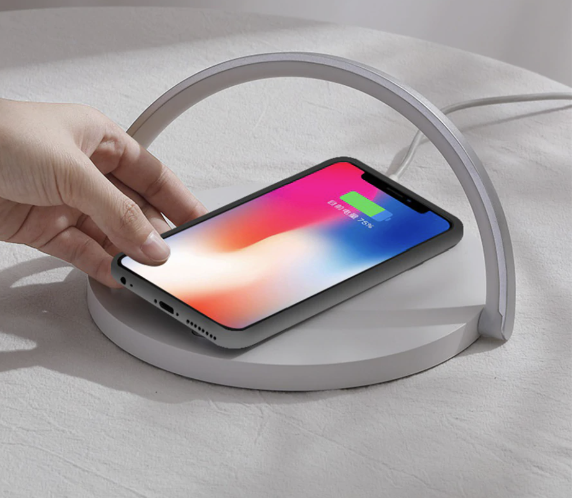 Bowlight Design- Stylish 3-in-1 Night Light with Qi Charger
