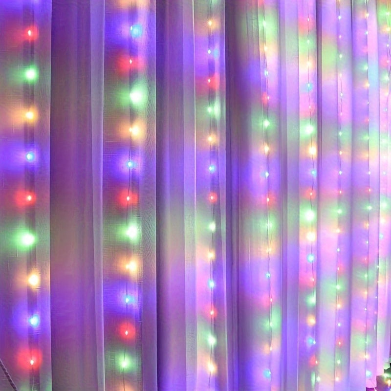 LuxeGlow – USB LED Curtain Lights for Parties