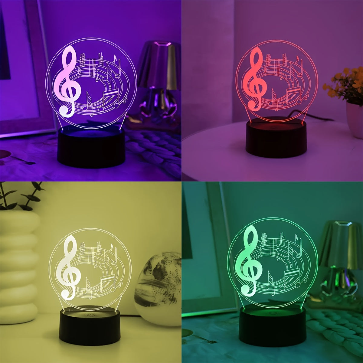 MusicGlow Lamp - Modern Acrylic Table Lamp with USB
