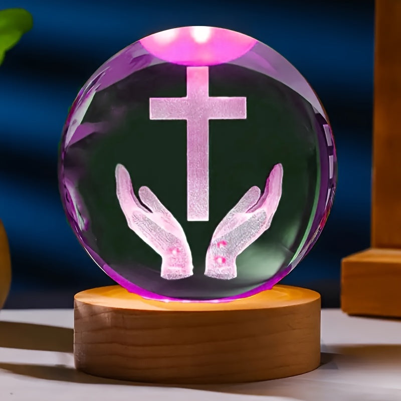 CrystalGlow Lamp - Elegant 3D Crystal Night Light