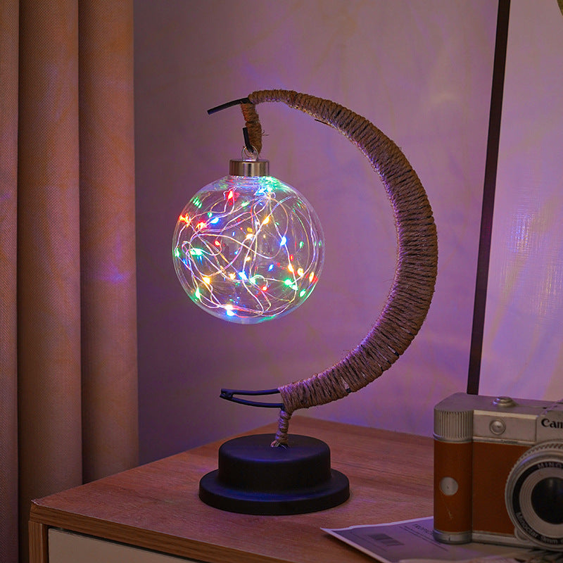 MoonGlow Lamp - Stylish Wrought Iron LED Table Lamp
