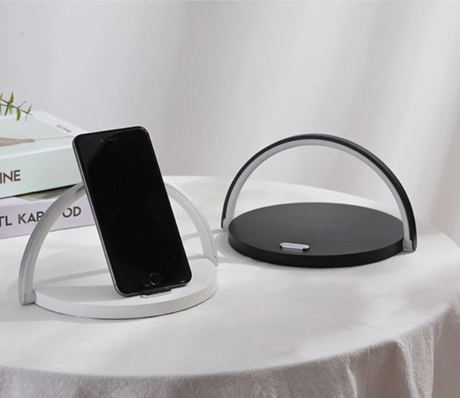 Bowlight Design- Stylish 3-in-1 Night Light with Qi Charger