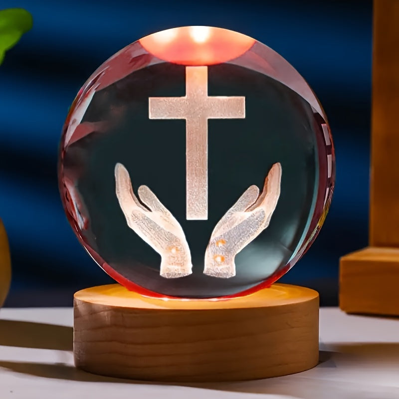 CrystalGlow Lamp - Elegant 3D Crystal Night Light