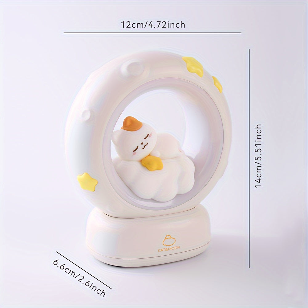 SleepyCat Lamp - Dimmable USB Cat Night Light