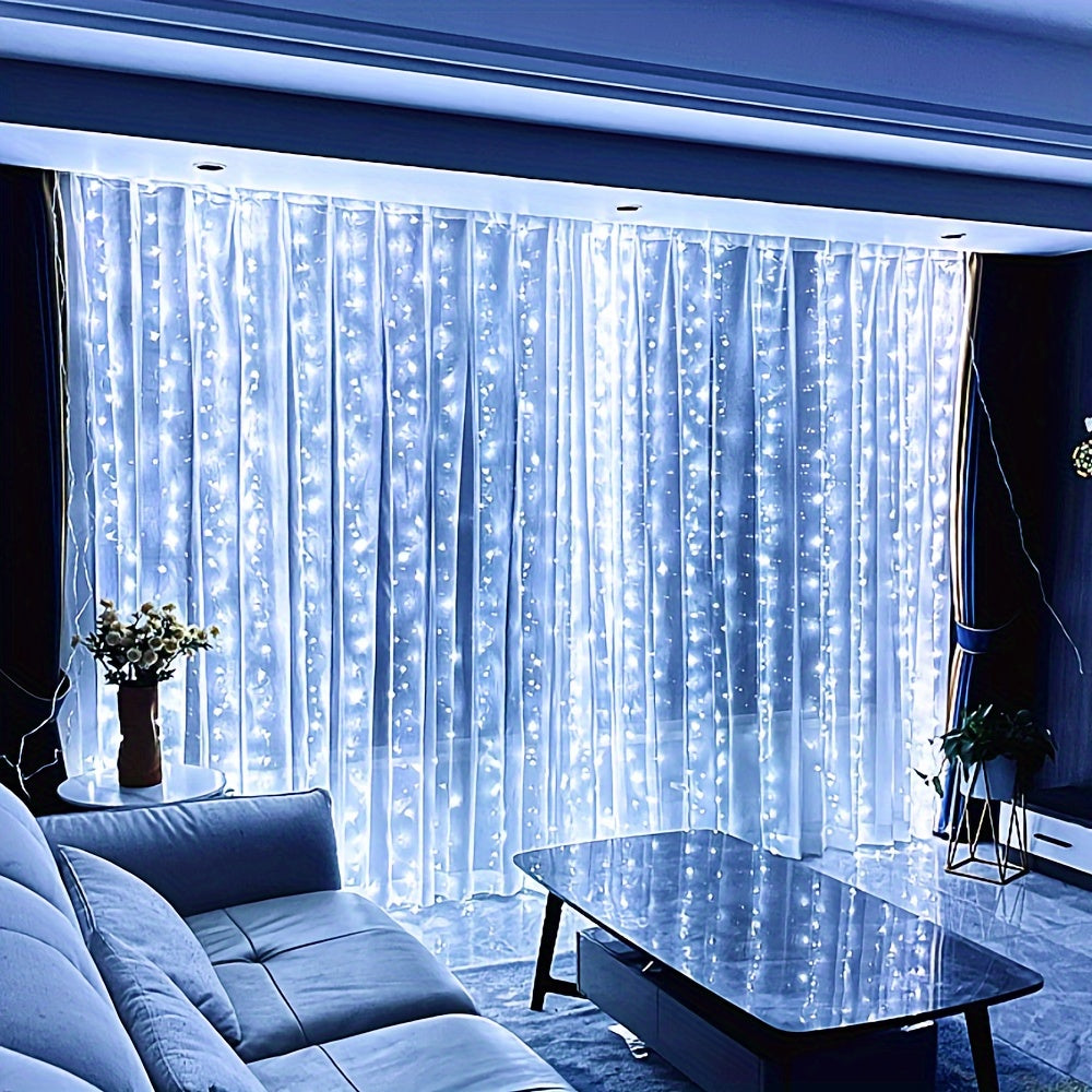 LuxeGlow – USB LED Curtain Lights for Parties