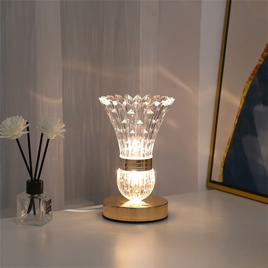 CrystalGlow Lamp – Luxurious LED Table Lamp in Crystal
