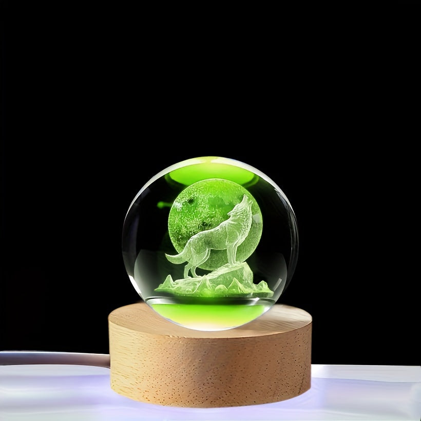 WolfLamp – 3D Wolf Snow Globe LED Night Light
