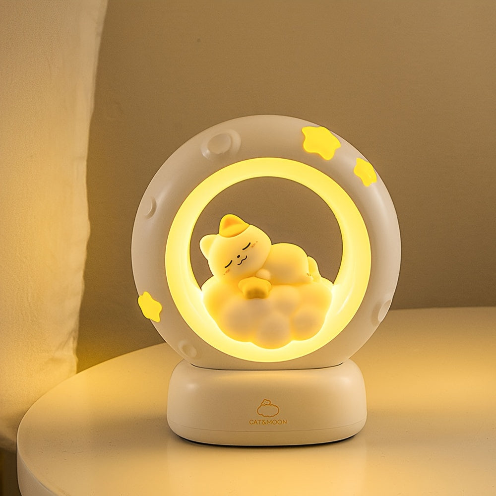 SleepyCat Lamp - Dimmable USB Cat Night Light