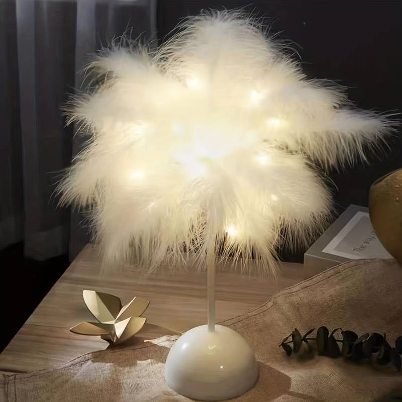 Featherlight - Wireless Desk Lamp with Feathers