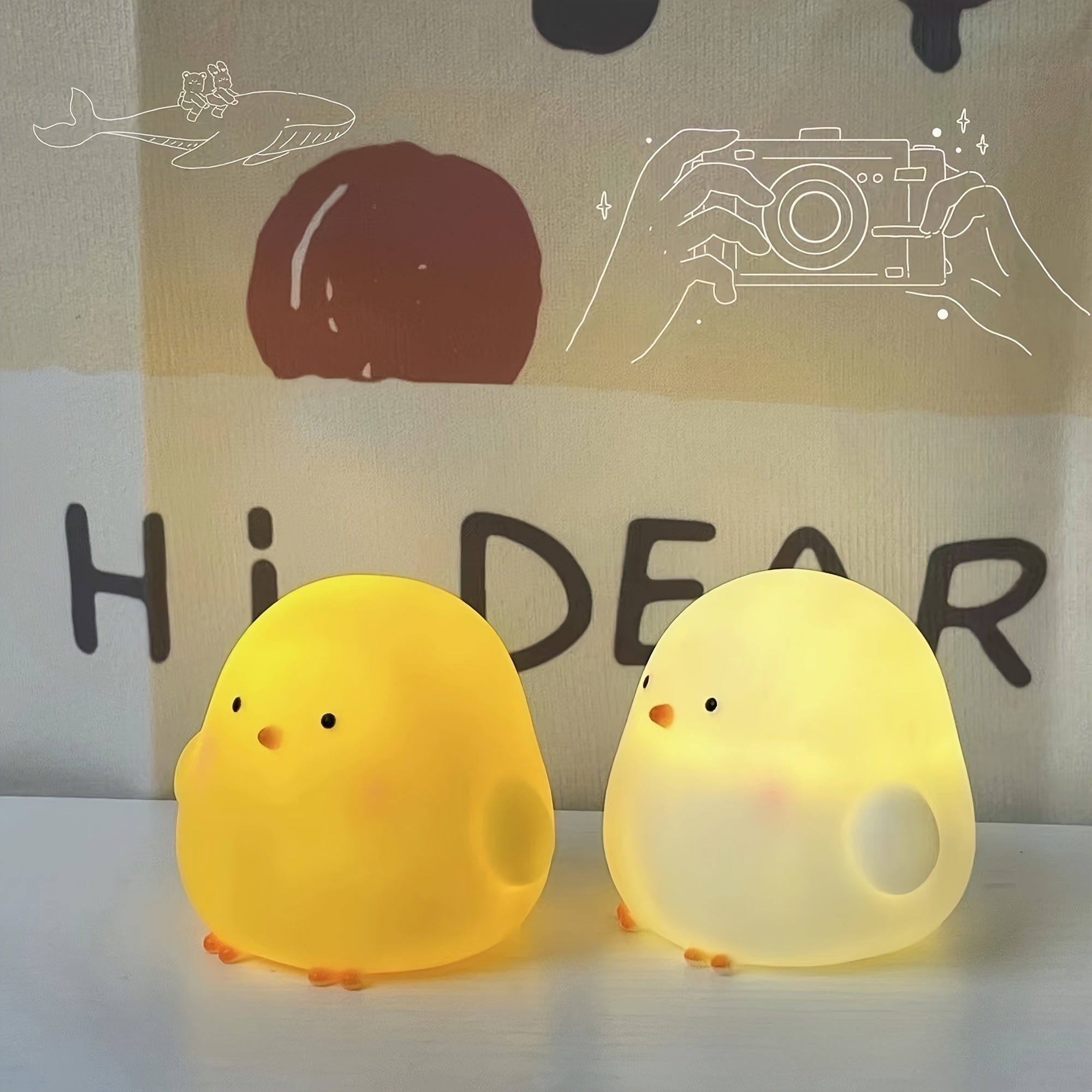 Glowing Chick - Elegant LED Table Lamp with Wellness Light