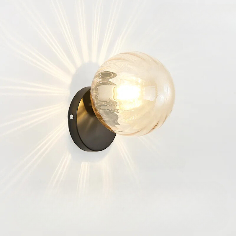 GleamGold - Luxurious Golden Wall Lamp with Glass