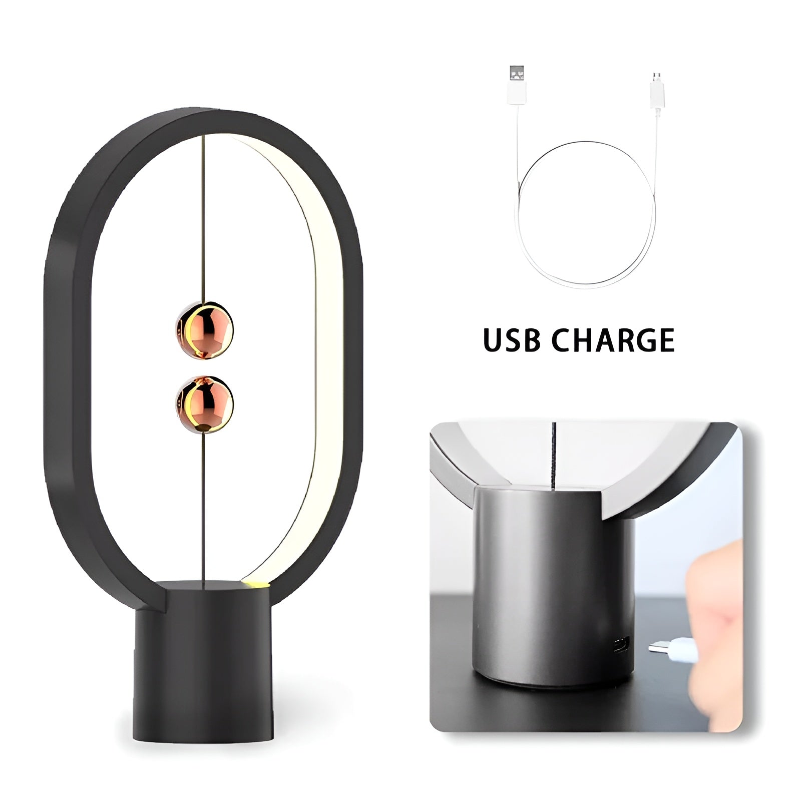 Elegant LED BalanceGlow Lamp – Finely Tuned Atmosphere & USB Charging