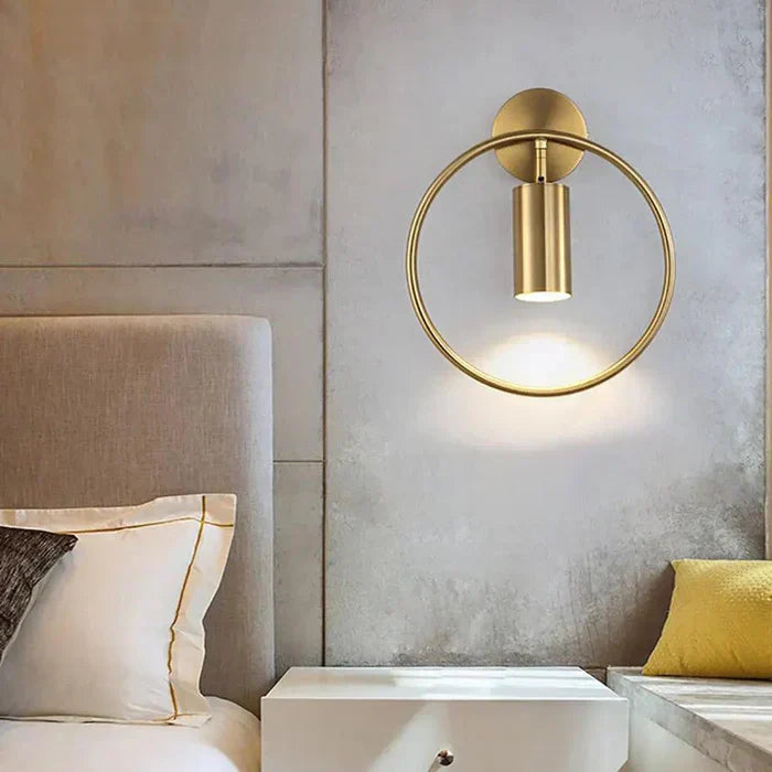 Flame of Luxury – Elegant Gold Wall Lamp for Mood Lighting