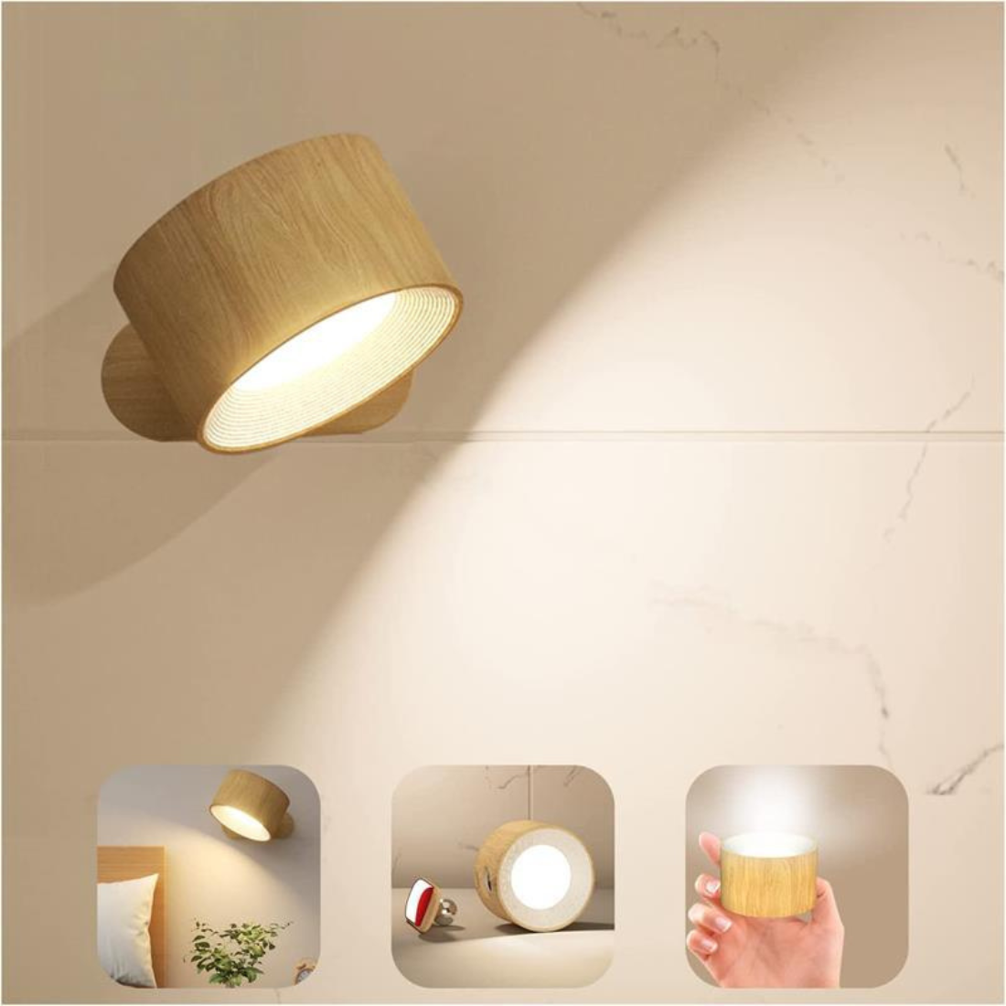 FlexiLamp - Wireless 360° Wall Lamp with Rechargeable LED