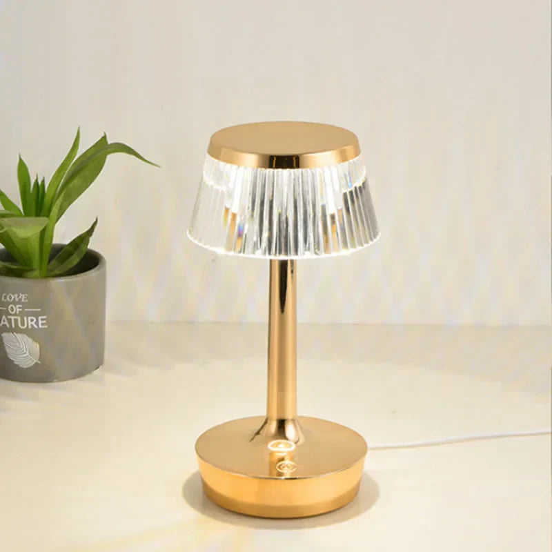 Crystal Pendant - Rechargeable Wireless Table Lamp