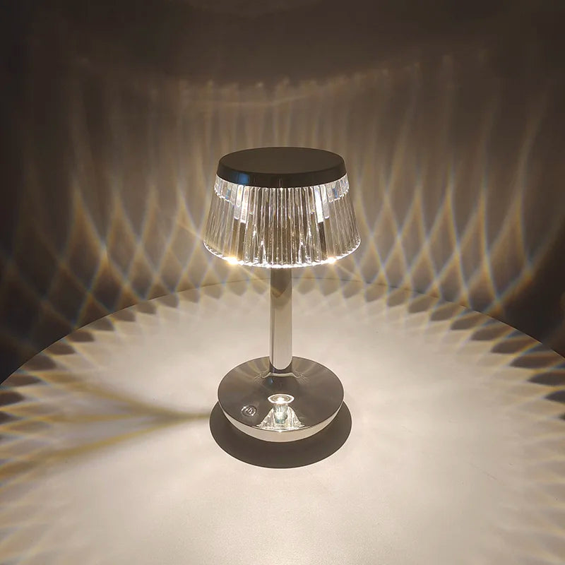 Crystal Pendant - Rechargeable Wireless Table Lamp