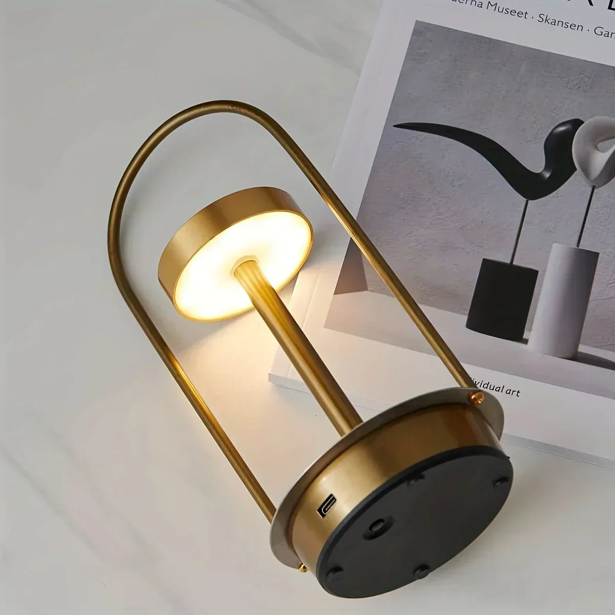 Wire Lamp Rechargeable LumiLight Table Lamp - Elegant Portable Table Lamp for a Refined Atmosphere