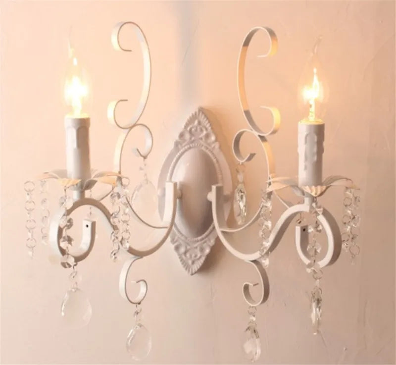 CrystalGlow Wall Lamp - Vintage Black LED Lighting