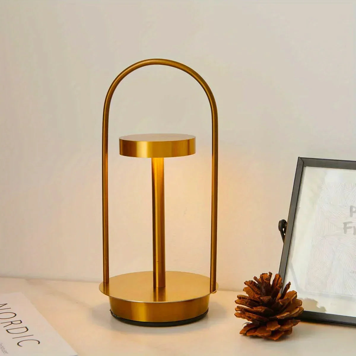 Wire Lamp Rechargeable LumiLight Table Lamp - Elegant Portable Table Lamp for a Refined Atmosphere