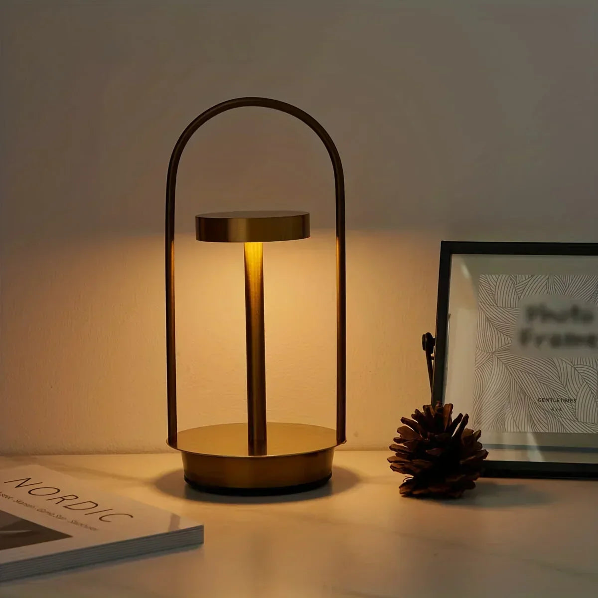 Wire Lamp Rechargeable LumiLight Table Lamp - Elegant Portable Table Lamp for a Refined Atmosphere