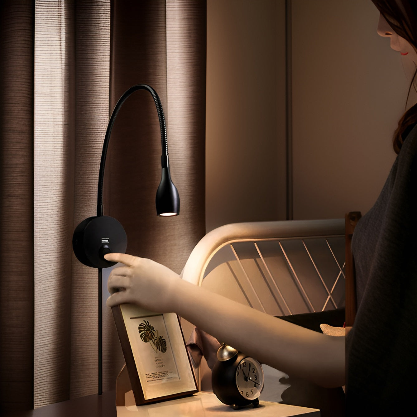 Luminara Wall Lamp - Stylish Adjustable LED Wall Lamp for Literary Pleasure