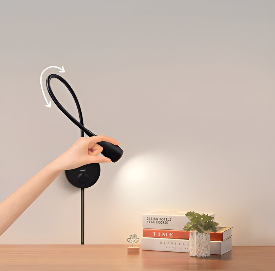 Luminara Wall Lamp - Stylish Adjustable LED Wall Lamp for Literary Pleasure