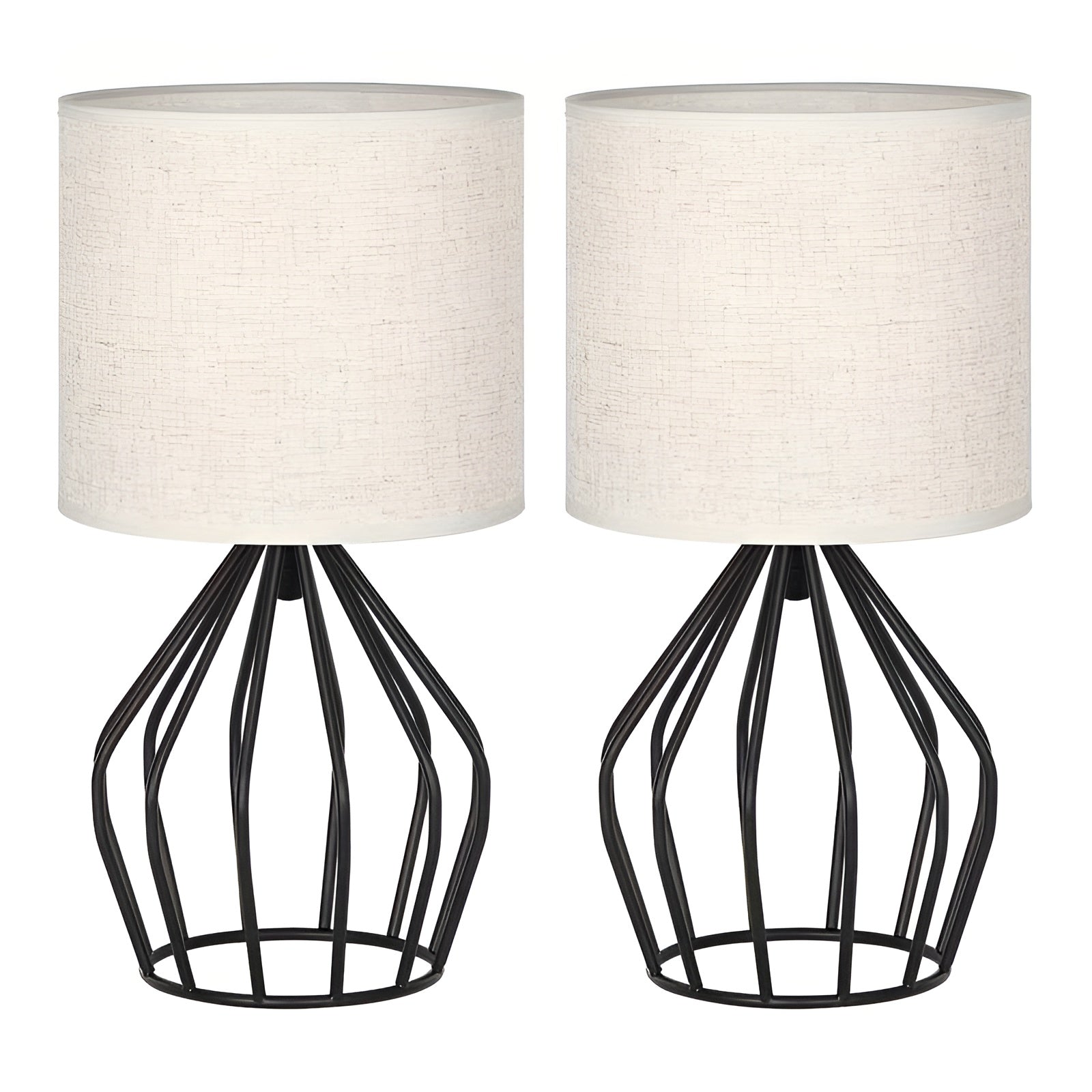 Elegant Desk Lamp with Linen Shade and Metal Base – Perfect Lighting