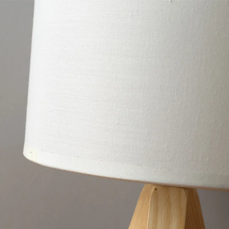 Wood Opaline - Modern wooden table lamp with stand
