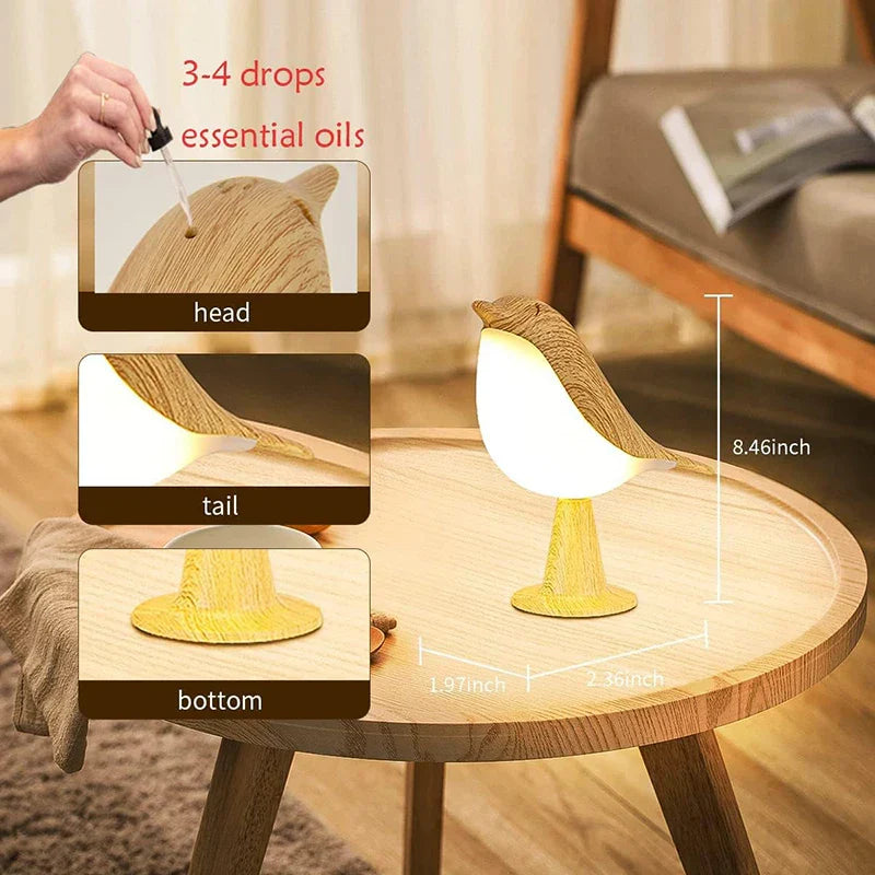Playful Bird Night Light – Touch Control & Adjustable Light Colors