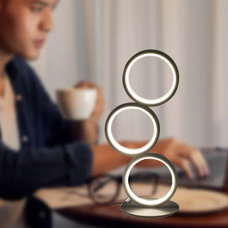 TricolorLuxe - Elegant Reading Lamp with Adjustable Light