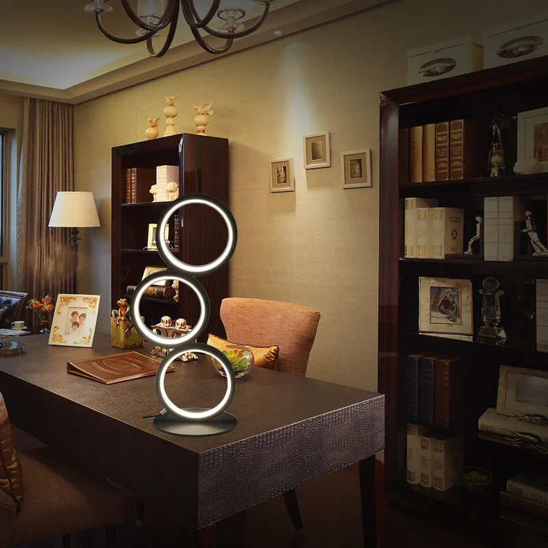 TricolorLuxe - Elegant Reading Lamp with Adjustable Light