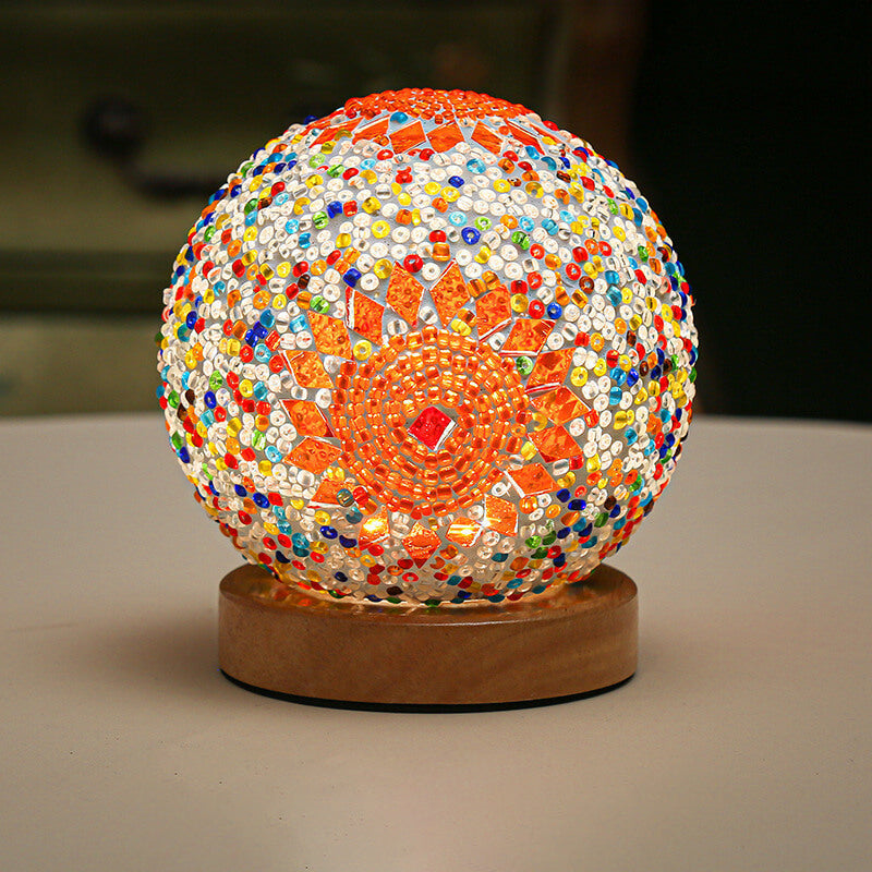 BohoGlow – Atmospheric Lamp in Wood and Glass