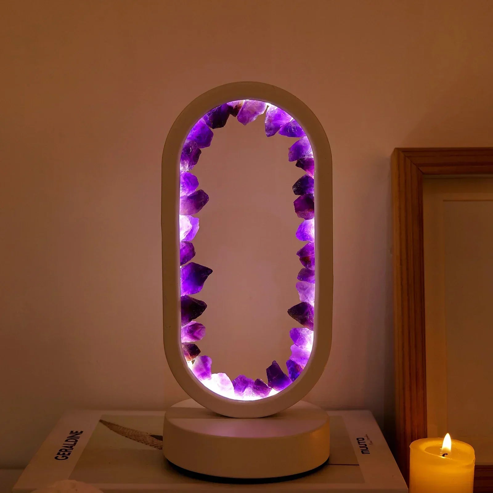 Amethyst – Elegant Natural Light Crystal Light