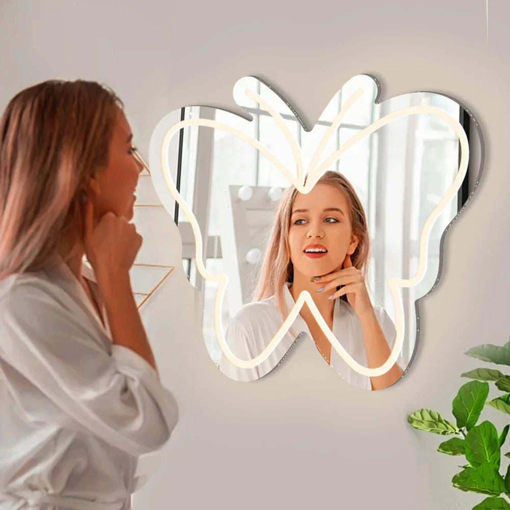 Light Wing - Captivating Neon Butterfly Panel for Atmospheric Decoration
