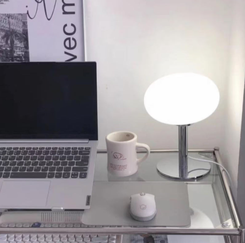 Serene Magic - Elegant Beige Table Lamp for Mood Lighting
