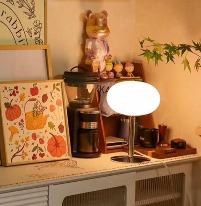 Serene Magic - Elegant Beige Table Lamp for Mood Lighting