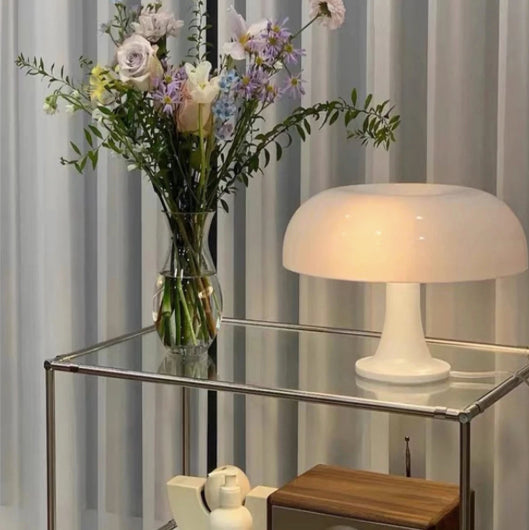White Shoots – Elegant White LED Mushroom Lamp