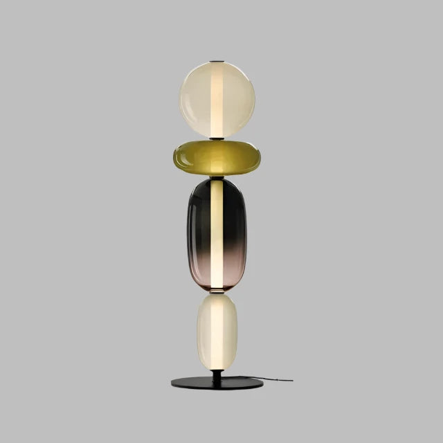 ChromaLuxe - Designer Floor Lamp with Color Accents for a Vibrant Atmosphere