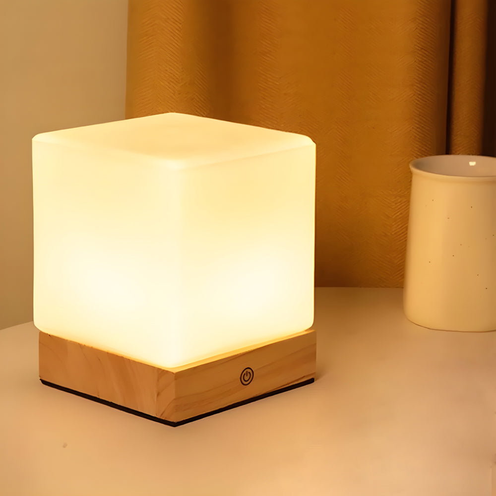 Radiant Cube Wireless LED Table Lamp – Modern and Energy Efficient