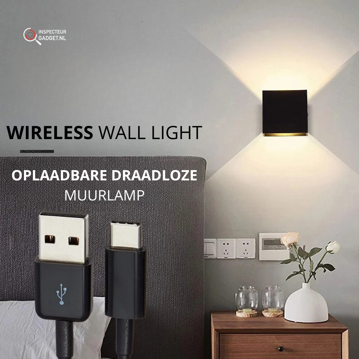 Wireless Wall Lamp - Wireless Rechargeable Wall Lamp