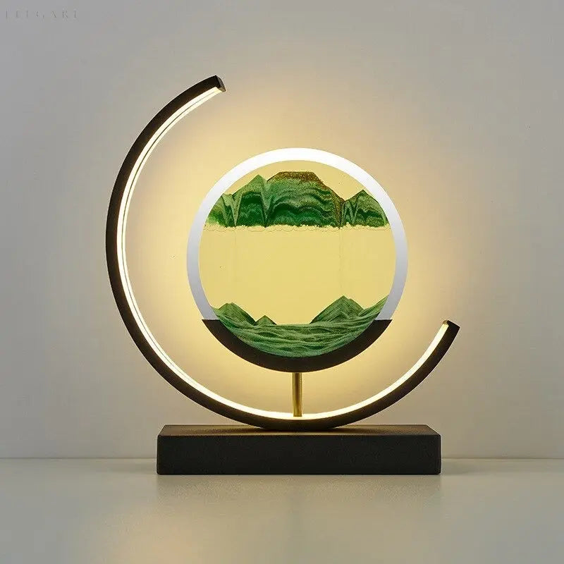 ZenScape Harmony Lamp - Atmospheric lighting with moving sand artwork