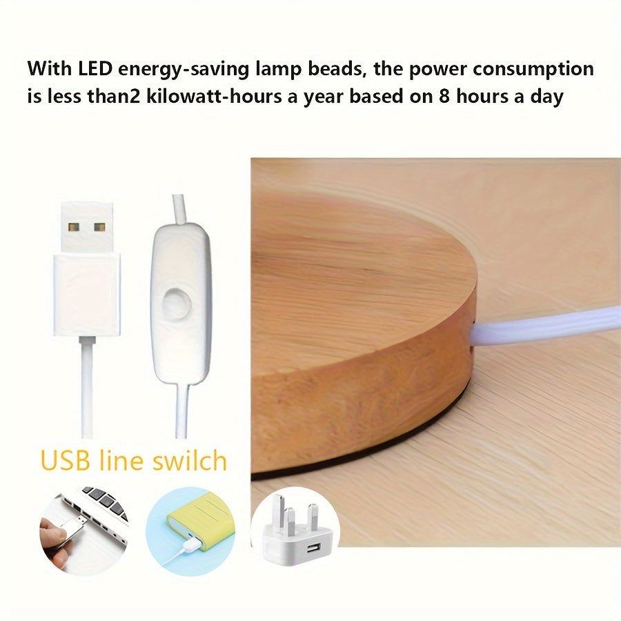 GlowWood - Creative LED Table Lighting with Wood